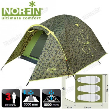 Трехместная палатка Norfin Ziege 3